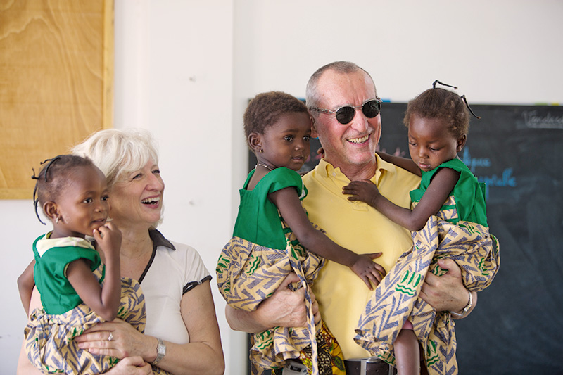 Jenny Dreyer-Gsell and Gisbert Dreyer together with children
